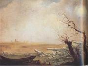 Carl Gustav Carus Boat Trapped in Blocks of Ice (mk10) Sweden oil painting reproduction